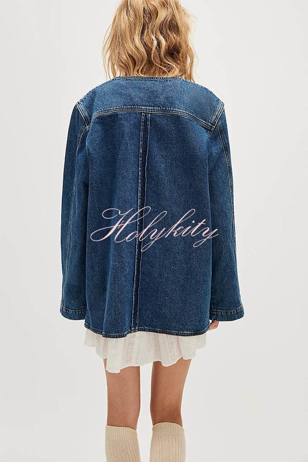 Fashionable Retro Casual Loose Denim Jacket