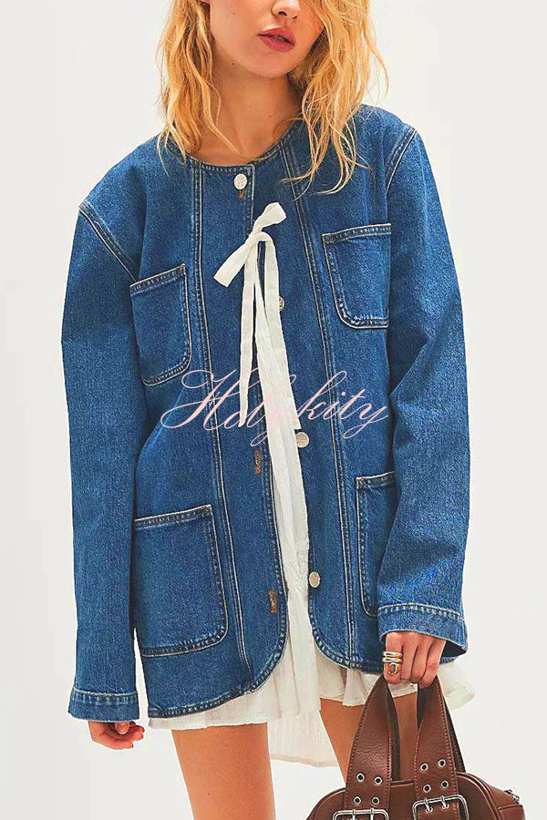 Fashionable Retro Casual Loose Denim Jacket