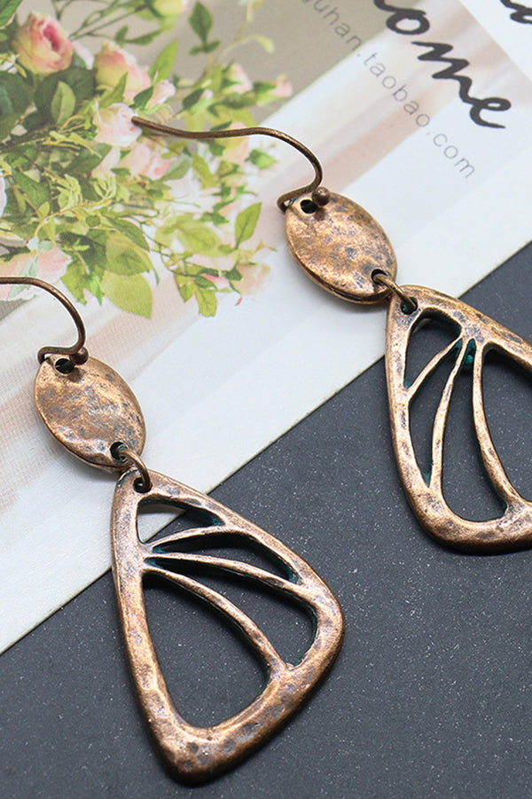 Stylish Retro Distressed Pendant Earrings