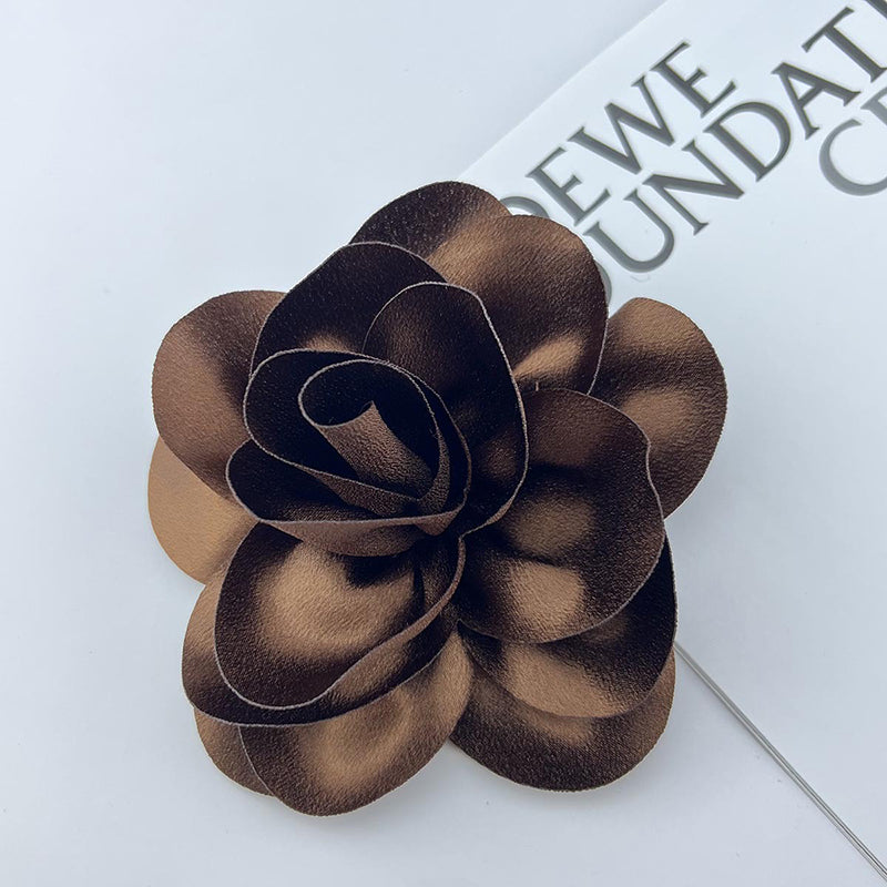 Satin Fabric Flower All-match Brooch