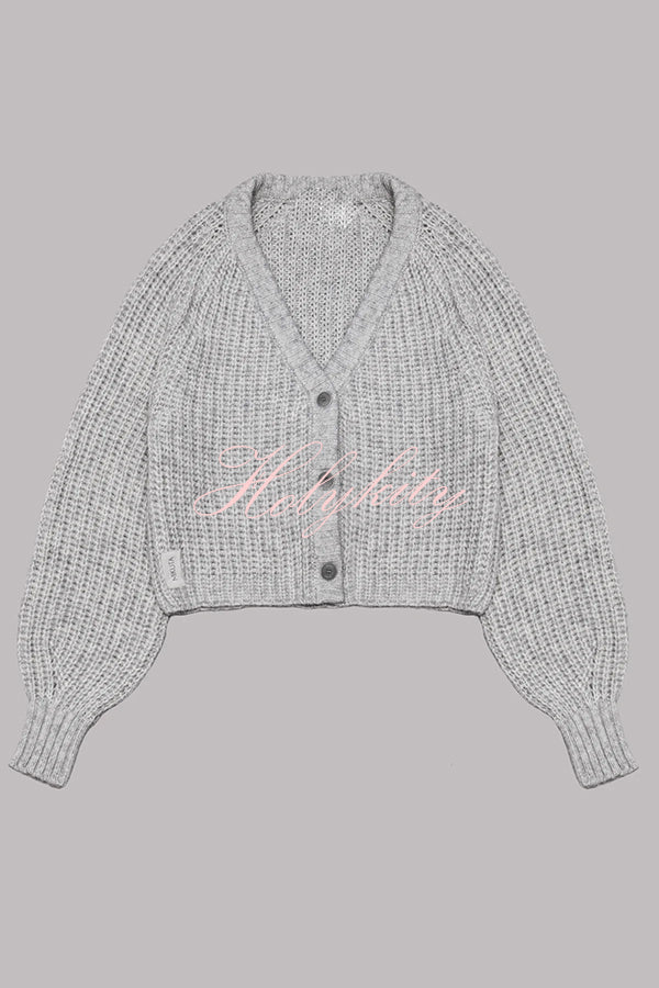 Falling for You Knit Button Up Relaxed Cardigan