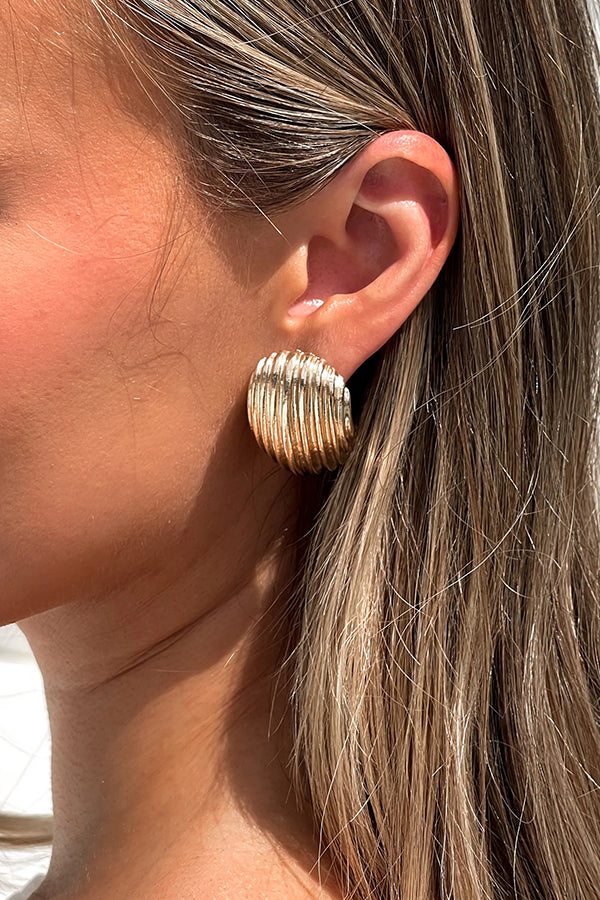 Fashion Stainless Steel Exaggerated Shell Earrings