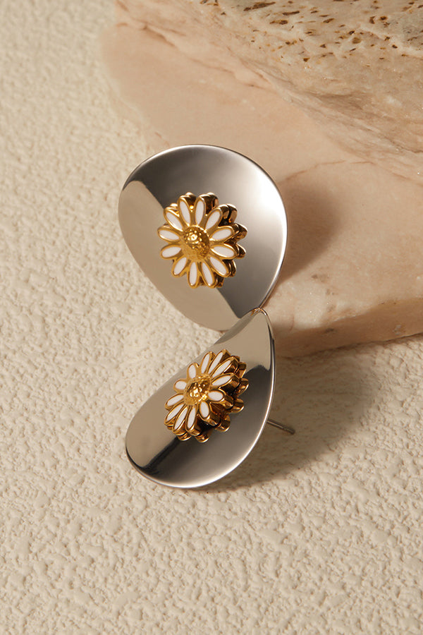 Fashionable Daisy Disc Earrings