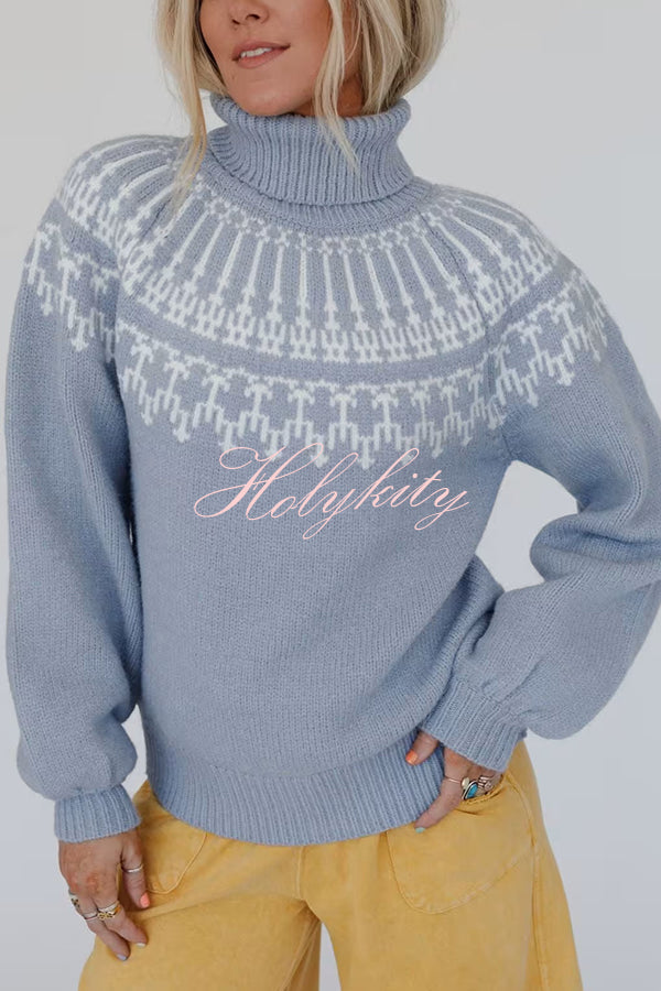 Christmas Thickened Turtleneck Long Sleeve Knitted Sweater