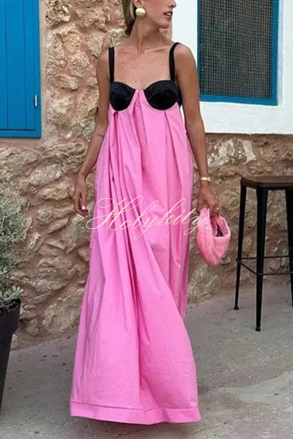 Sexy Sleeveless Backless Lace Up Maxi Dress