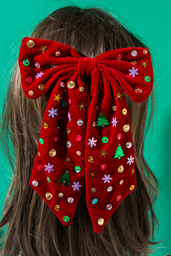 Christmas Velvet Snowflake Christmas Tree Ornament Headdress