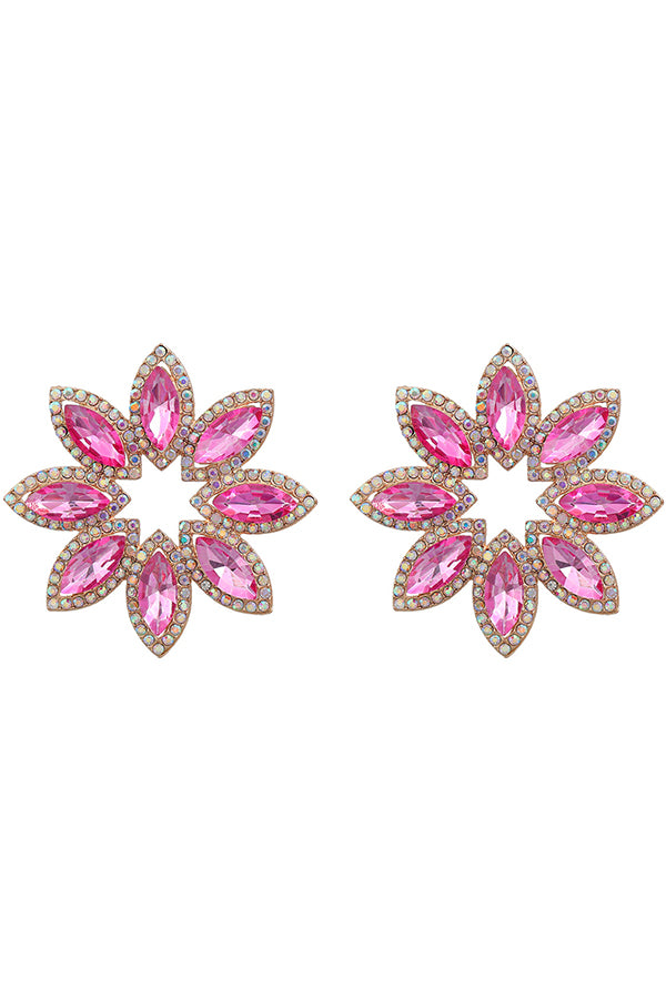 Diamond Floral Earrings