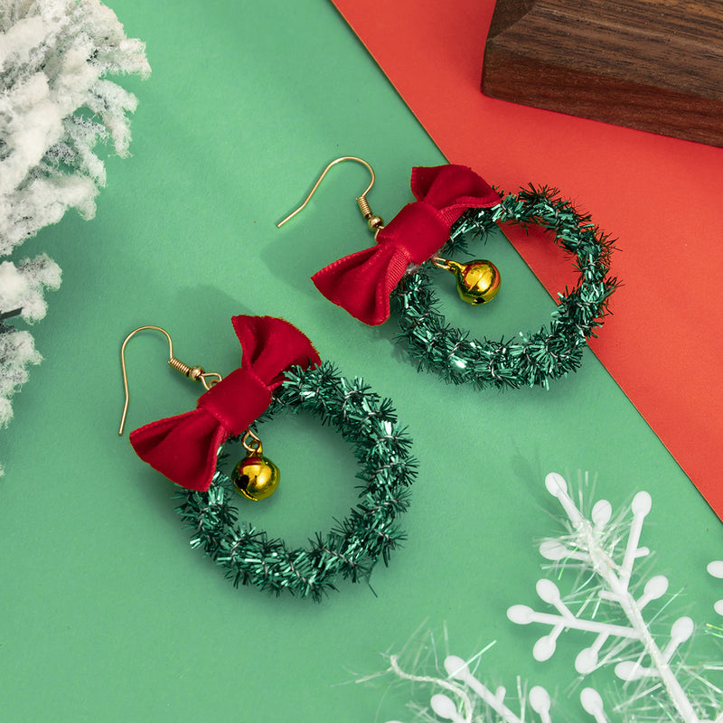 Christmas Tree Tassel Garland Bell Earrings Earrings