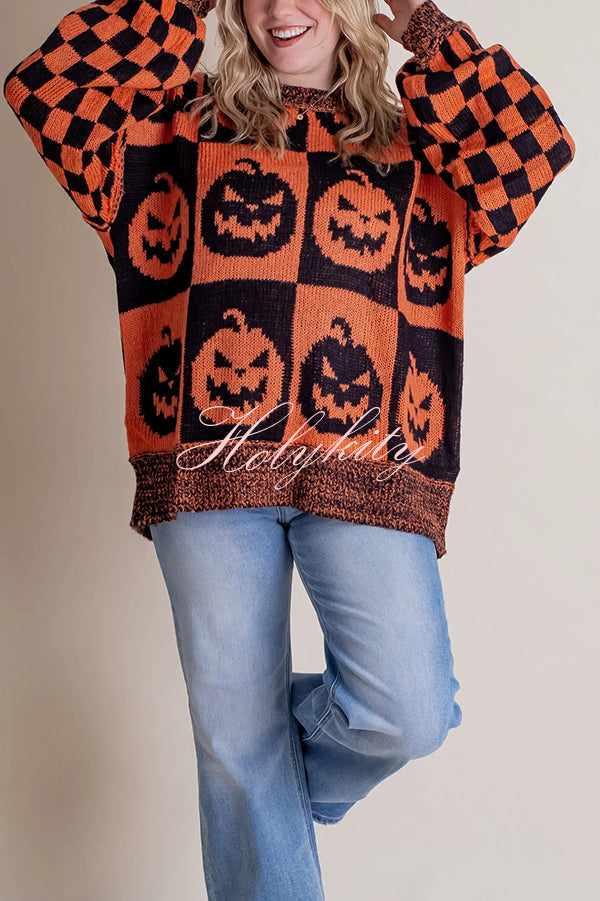 Halloween Casual Loose Crew Neck Sweater