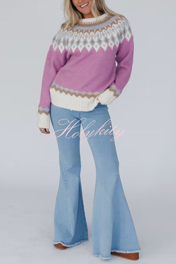 Christmas Thickened Round Neck Long Sleeve Knitted Sweater