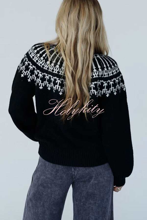 Christmas Thickened Turtleneck Long Sleeve Knitted Sweater