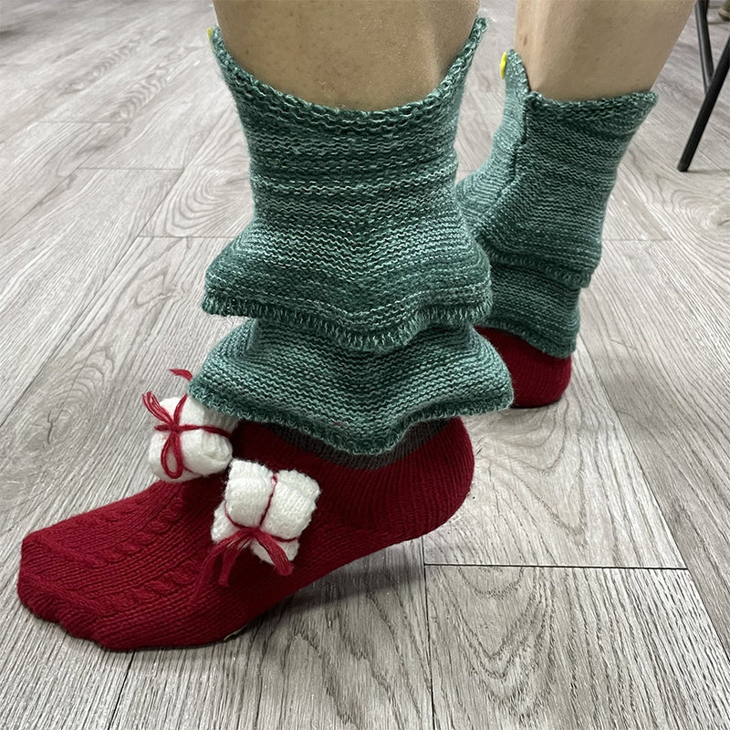 Comfy & Warm Knitted Socks Christmas Colorblock Socks