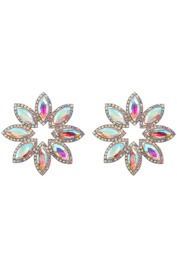 Diamond Floral Earrings