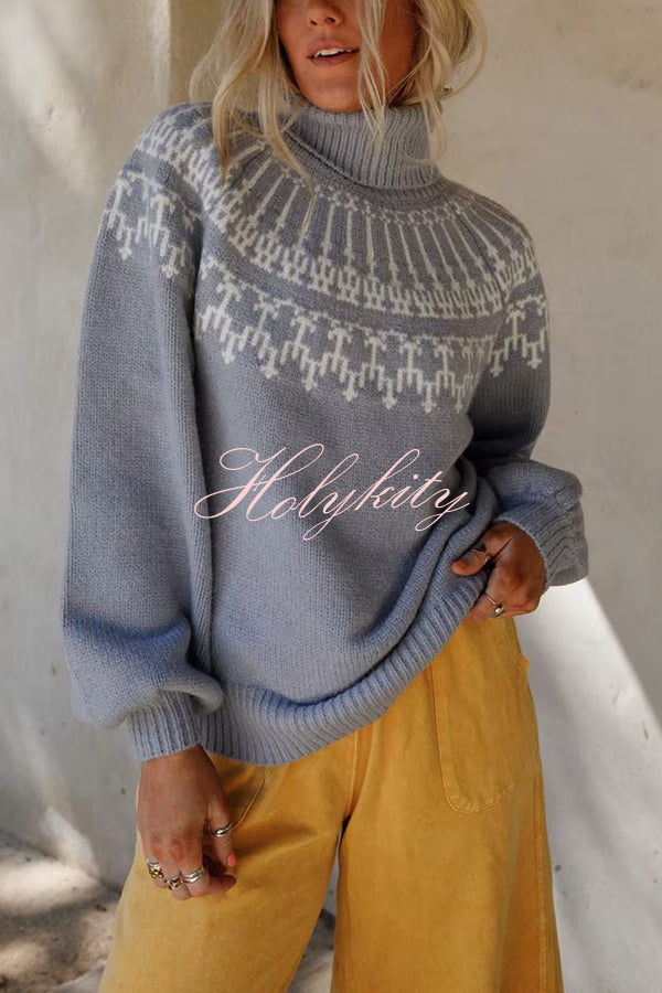 Christmas Thickened Turtleneck Long Sleeve Knitted Sweater