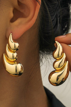 Fashionable Three-layer Drop Gold-plated Earrings