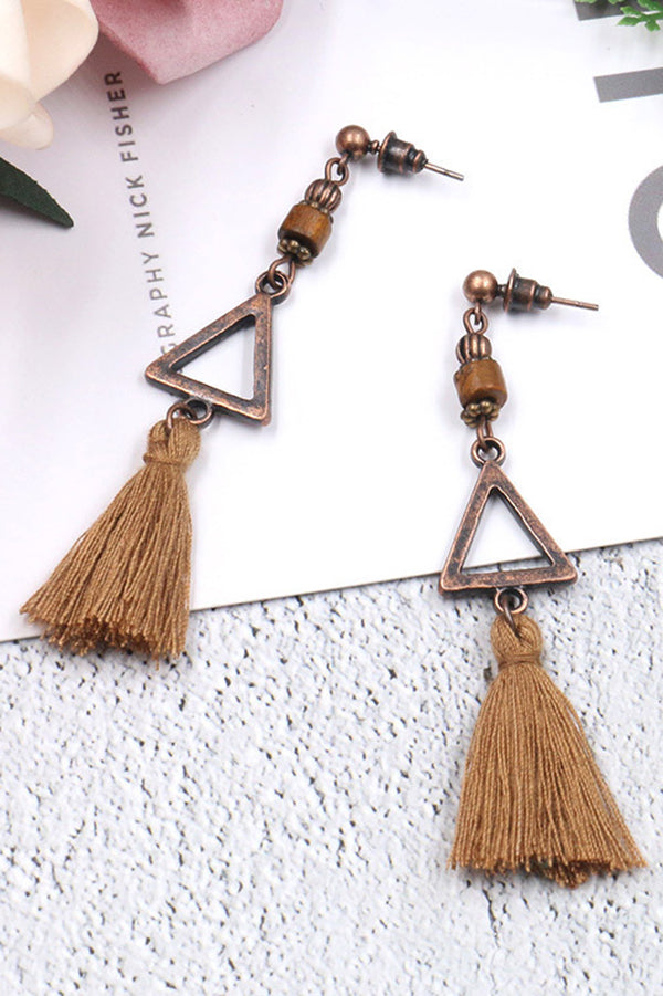 Stylish Retro Distressed Pendant Earrings