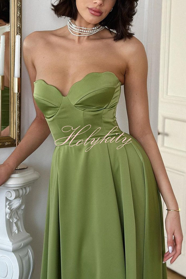 Solid Color Off-shoulder Sleeveless Slim Sexy Midi Dress