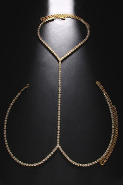 Fashionable and Simple Full Diamond Body Chain