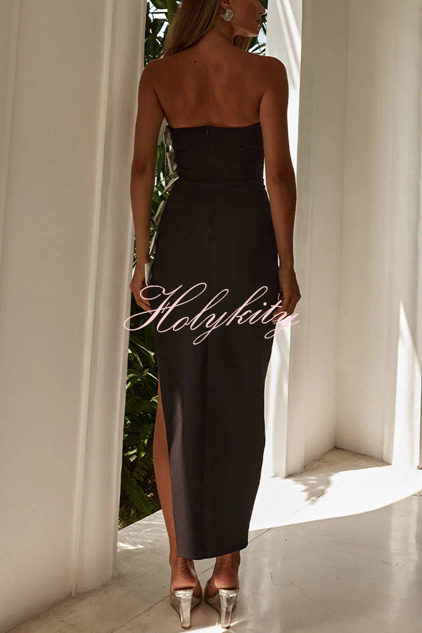 Fashionable Bow Sexy Backless Slim Fit Maxi Dress