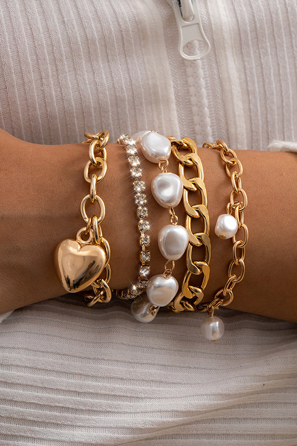 Special Shaped Imitation Pearl Vintage Baroque Bracelet