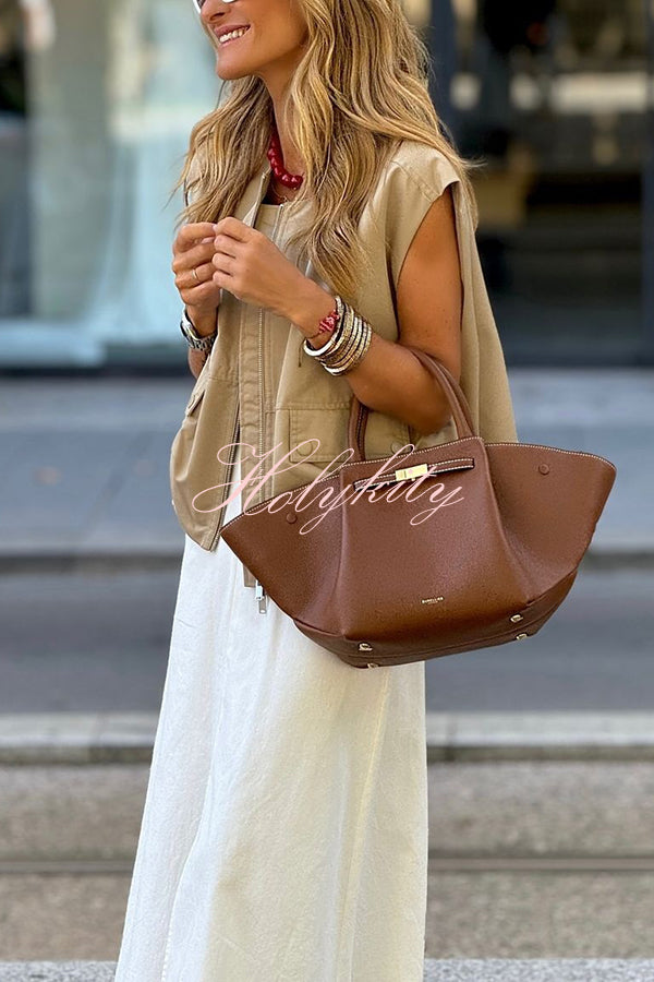 Fashionable Loose Sleeveless Pocket Casual Vest