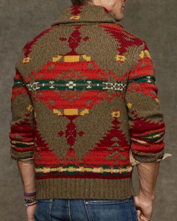Retro Geometric Sweater