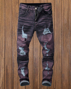 Retro Trendy Ripped Jeans