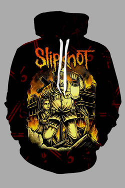 Street 3D Skull Print Hooded Sweatshirt