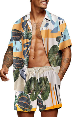 Hawaii beach print shirt set