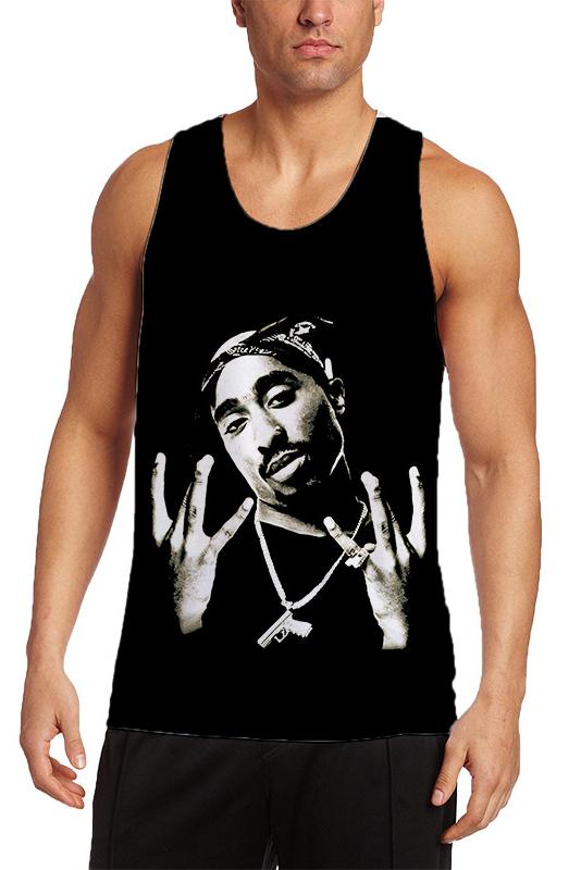 3D Hiphop Printed Sleeveless Tank Top