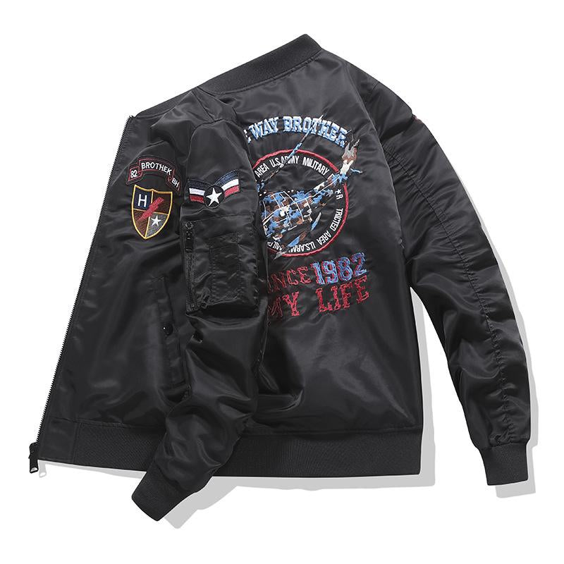 Street helicopter embroidered Fly jacket