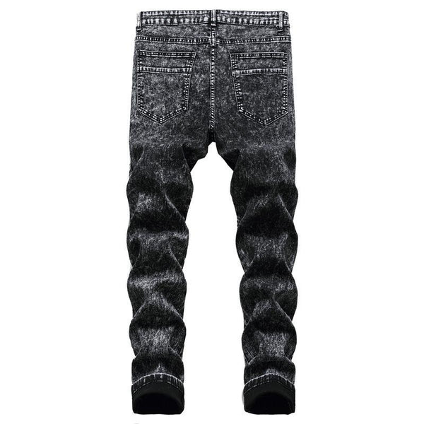 Slim Casual Straight Cut Stitching Pants Jeans
