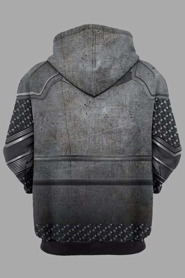 3D Crusader Printed Hooded  Sweatshirt