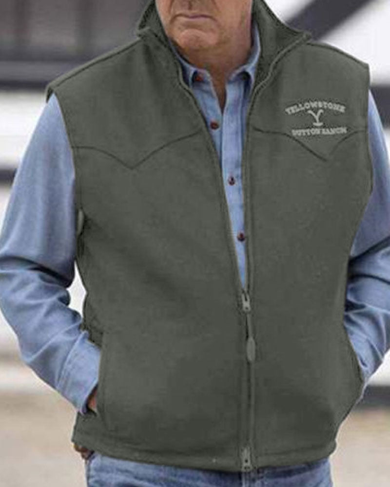 Casual Solid Color Vest Jacket