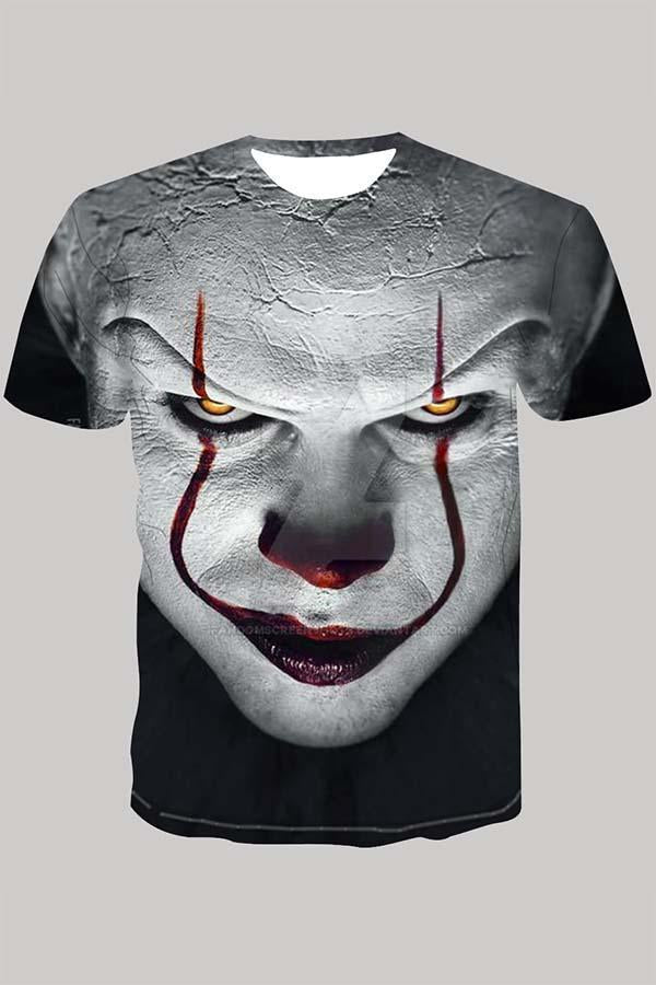 The 3D joker print Short Sleeve T-shirt