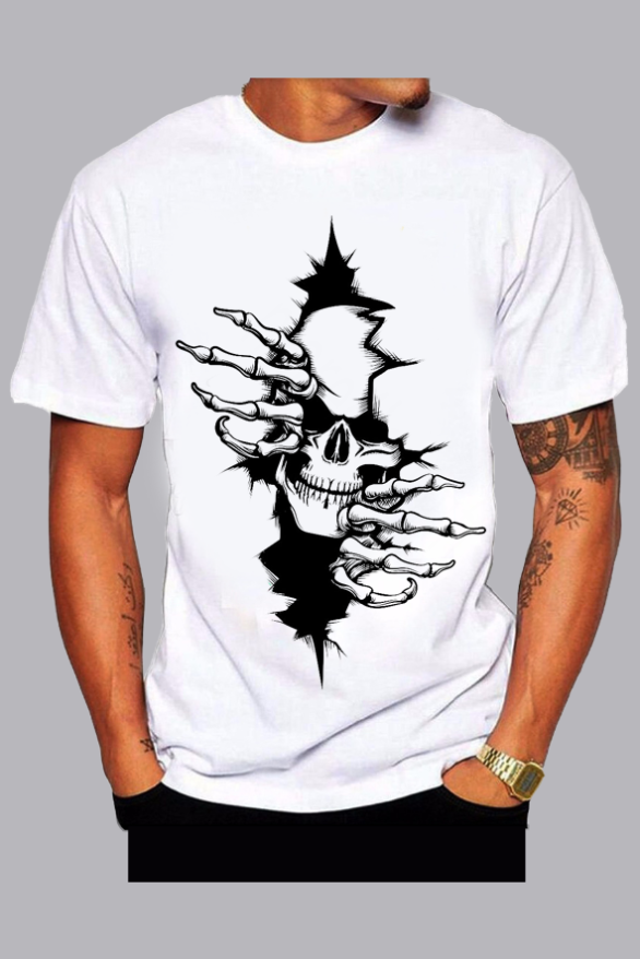 The 3D Skeleton print Short Sleeve T-shirt