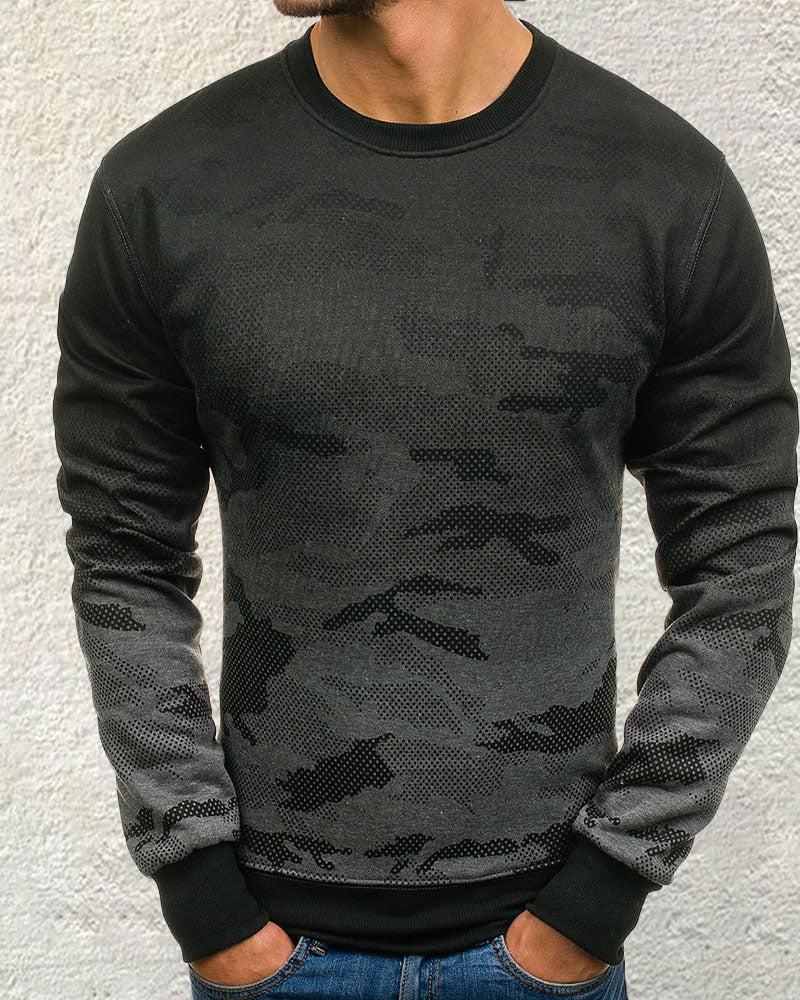 Casual Camo Print Long Sleeve T-Shirt