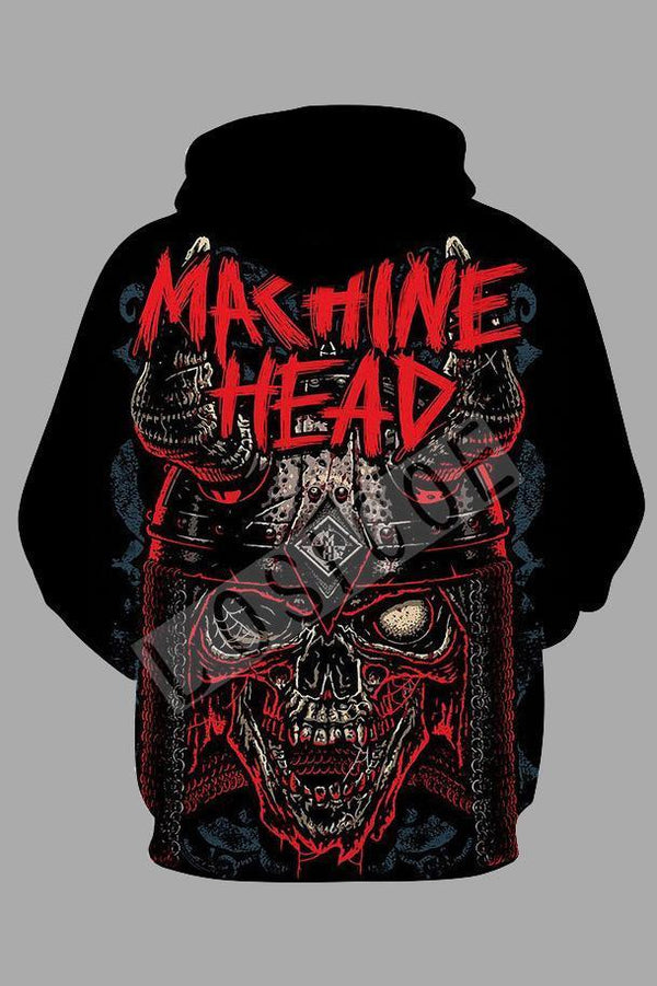 3D Minotaur Face Helmet Printed Hooded  Sweatshirt