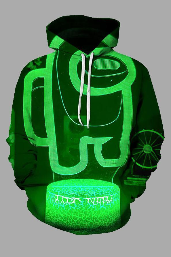 3D among us Printed Hooded  Sweatshirt