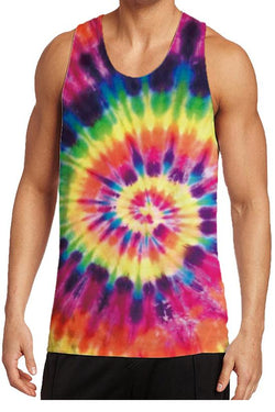 3D Tie-dye Printed Sleeveless Tank Top