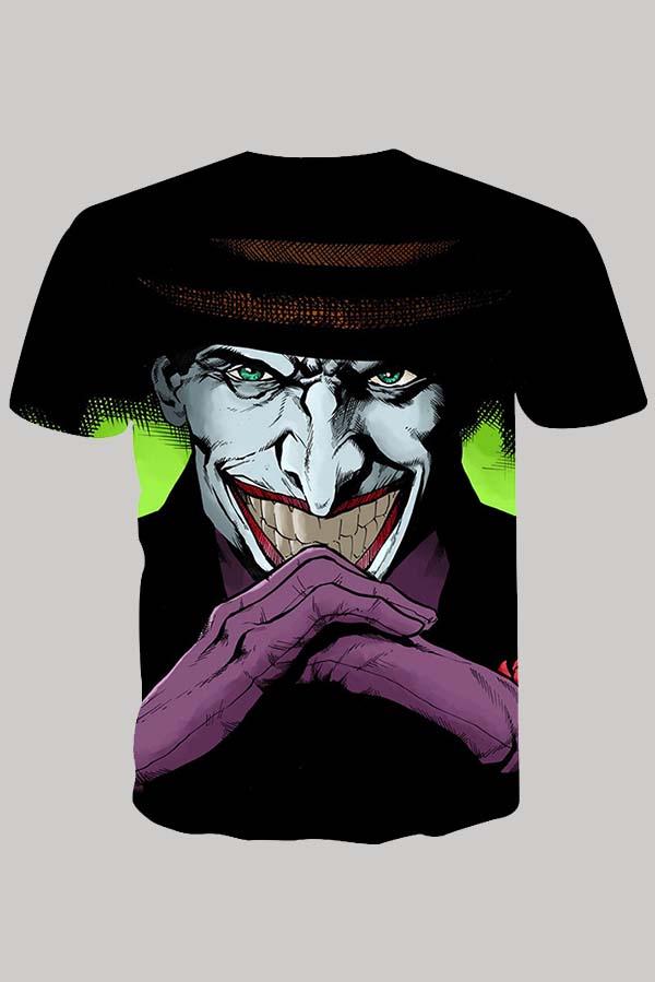 The 3D joker print Short Sleeve T-shirt