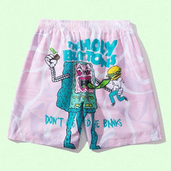 Casual 3D Hiphop Monster Printed Oversize Shorts