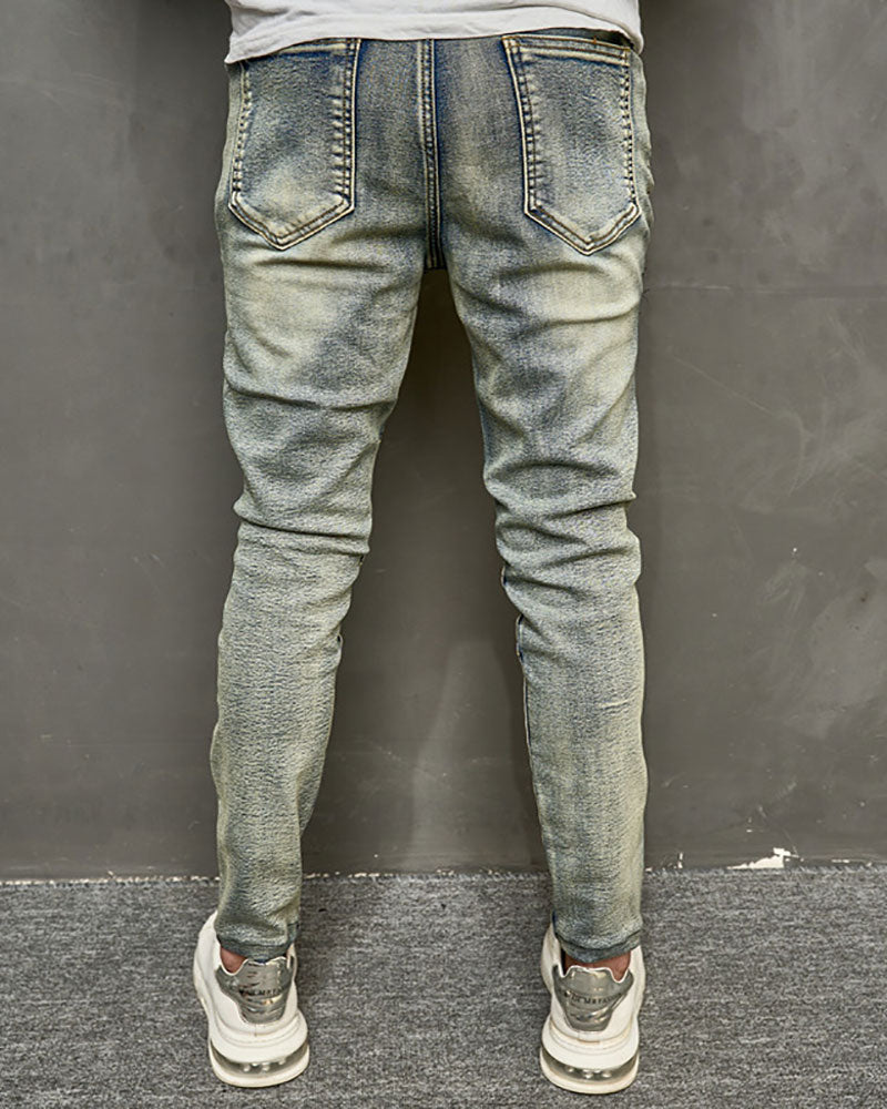 Vintage All-match Washed Ripped Jeans