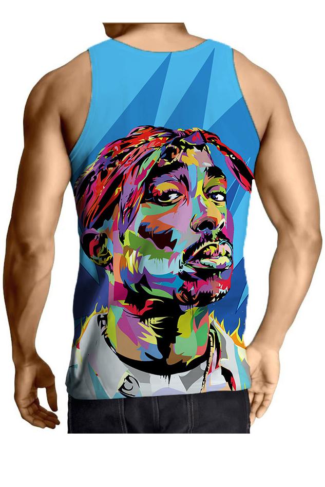 3D Hiphop Printed Sleeveless Tank Top