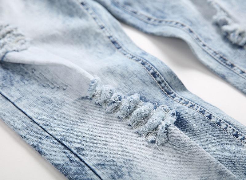Embroidery Vintage Ripped Jeans