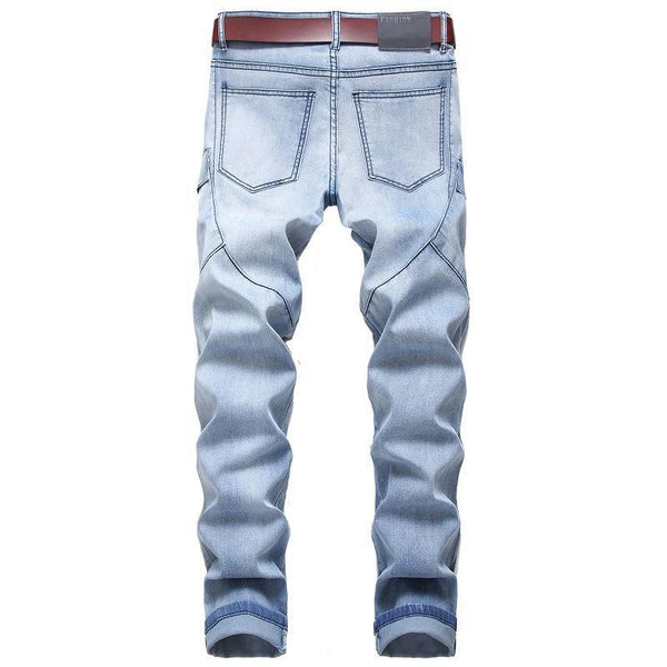 Elasticity Pocket Straight Jeans