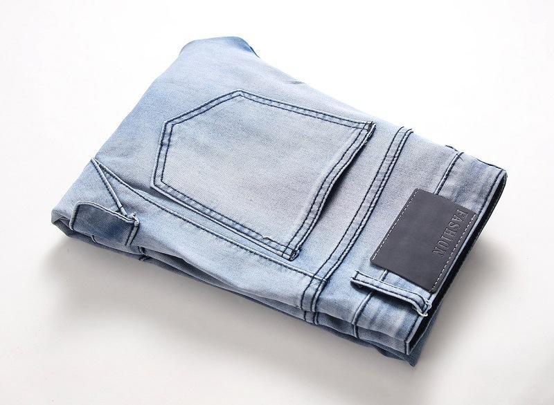 Elasticity Pocket Straight Jeans