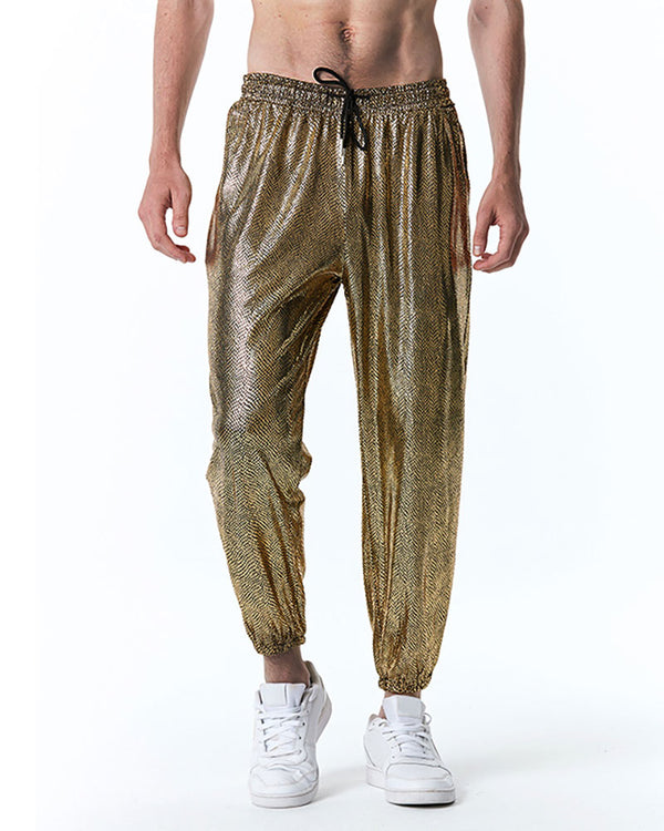 Fashion Bronzing Lace-up Sweatpants