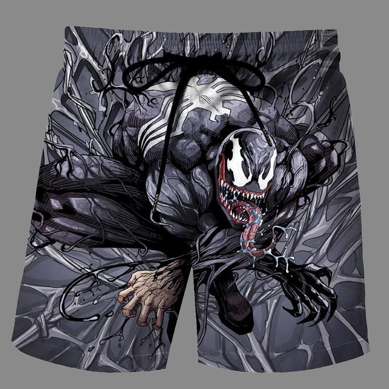 Casual   3D venom Printed Loose Shorts