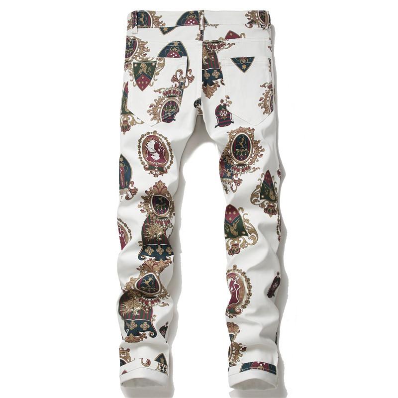 Digital Print Pants Stylish Stretch Skinny Jeans